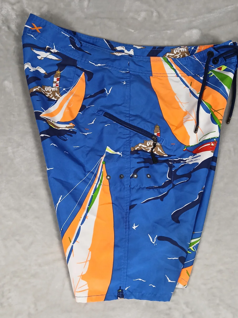 RLX Ralph Lauren Swim Trunks 34 Men's Nautical Board Shorts Bathing Suit Sailing